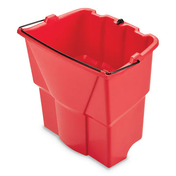 Rubbermaid® Commercial Wavebrake 2.0 Dirty Water Bucket, 18 Qt, Plastic, Red freeshipping - TVN Wholesale